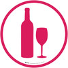 Wine Icon Circle - Floor Sign Wine Icon Circle - Floor Sign