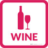 Wine with Icon Square - Floor Sign Wine with Icon Square - Floor Sign