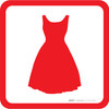Womens Clothing Icon Square - Floor Sign Womens Clothing Icon Square - Floor Sign