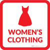 Womens Clothing with Icon Square - Floor Sign