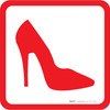 Womens Shoes Icon Square - Floor Sign