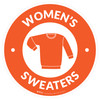 Womens Sweaters with Icon Circle - Floor Sign Womens Sweaters with Icon Circle - Floor Sign