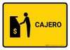 ATM Yellow Spanish Landscape - Wall Sign ATM Yellow Spanish Landscape - Wall Sign