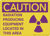 Caution: Radiation Producing Equipment - Wall Sign