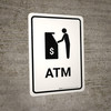 ATM White Portrait - Wall Sign