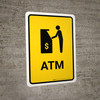 ATM Yellow Portrait - Wall Sign ATM Yellow Portrait - Wall Sign