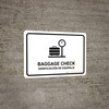 Baggage Check White Bilingual Spanish Landscape - Wall Sign