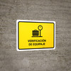 Baggage Check Yellow Spanish Landscape - Wall Sign Baggage Check Yellow Spanish Landscape - Wall Sign