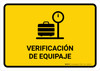 Baggage Check Yellow Spanish Landscape - Wall Sign Baggage Check Yellow Spanish Landscape - Wall Sign