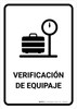Baggage Check White Spanish Portrait - Wall Sign