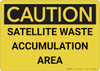 Caution: Satellite Waste Accumulation Area - Wall Sign