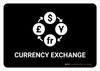 Currency Exchange Black Landscape - Wall Sign Currency Exchange Black Landscape - Wall Sign