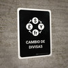 Currency Exchange Black Spanish Portrait - Wall Sign