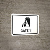Gate 1 White Landscape - Wall Sign Gate 1 White Landscape - Wall Sign