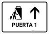 Gate 1 With Up Arrow White Spanish Landscape - Wall Sign