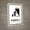 Gate 1 White Spanish Portrait - Wall Sign Gate 1 White Spanish Portrait - Wall Sign