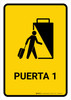 Gate 1 Yellow Spanish Portrait - Wall Sign