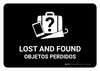 Lost And Found Black Bilingual Spanish Landscape - Wall Sign Lost And Found Black Bilingual Spanish Landscape - Wall Sign