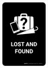Lost And Found Black Portrait - Wall Sign Lost And Found Black Portrait - Wall Sign