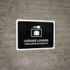 Luggage Lockers Black Bilingual Spanish Landscape - Wall Sign