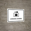 Luggage Lockers White Landscape - Wall Sign Luggage Lockers White Landscape - Wall Sign