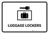 Luggage Lockers White Landscape - Wall Sign Luggage Lockers White Landscape - Wall Sign