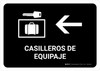 Luggage Lockers With Left Arrow Black Spanish Landscape - Wall Sign