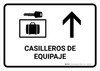Luggage Lockers With Up Arrow White Spanish Landscape - Wall Sign