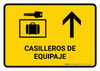 Luggage Lockers With Up Arrow Yellow Spanish Landscape - Wall Sign Luggage Lockers With Up Arrow Yellow Spanish Landscape - Wall Sign