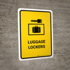 Luggage Lockers Yellow Portrait - Wall Sign Luggage Lockers Yellow Portrait - Wall Sign