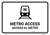 Metro Access White Bilingual Spanish Landscape - Wall Sign