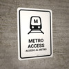 Metro Access White Bilingual Spanish Portrait - Wall Sign