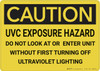 Caution: UVC Exposure Hazard - Wall Sign