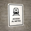 Metro Access White Spanish Portrait - Wall Sign