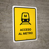 Metro Access Yellow Spanish Portrait - Wall Sign Metro Access Yellow Spanish Portrait - Wall Sign