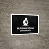 Nursing Room Black Bilingual Spanish Landscape - Wall Sign