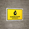 Nursing Room Yellow Bilingual Spanish Landscape - Wall Sign