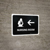 Nursing Room With Left Arrow Black Landscape - Wall Sign