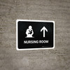 Nursing Room With Up Arrow Black Landscape - Wall Sign