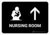 Nursing Room With Up Arrow Black Landscape - Wall Sign