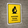 Nursing Room Yellow Bilingual Spanish Portrait - Wall Sign