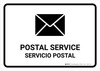 Postal Service White Bilingual Spanish Landscape - Wall Sign