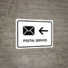 Postal Service With Left Arrow White Landscape - Wall Sign Postal Service With Left Arrow White Landscape - Wall Sign