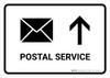 Postal Service With Up Arrow White Landscape - Wall Sign Postal Service With Up Arrow White Landscape - Wall Sign