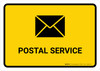 Postal Service Yellow Landscape - Wall Sign Postal Service Yellow Landscape - Wall Sign