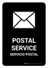 Postal Service Black Bilingual Spanish Portrait - Wall Sign Postal Service Black Bilingual Spanish Portrait - Wall Sign