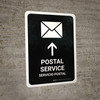 Postal Service With Up Arrow Black Bilingual Spanish Portrait - Wall Sign