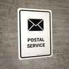 Postal Service White Portrait - Wall Sign
