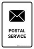 Postal Service White Portrait - Wall Sign