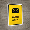 Postal Service Yellow Portrait - Wall Sign Postal Service Yellow Portrait - Wall Sign